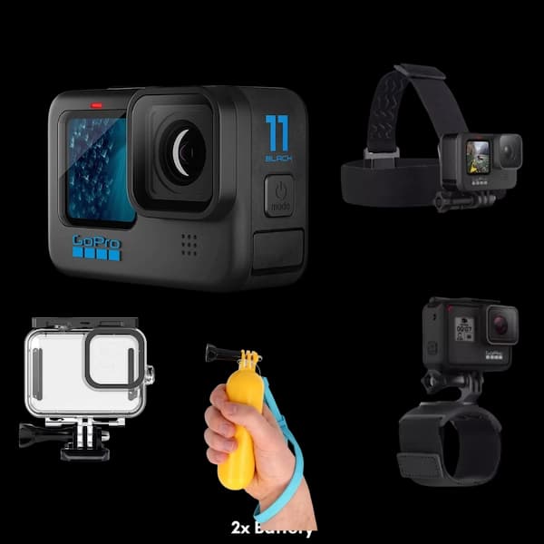 This is an image of GoPro Hero 11 Scuba Combo on rent offered by SharePal.in