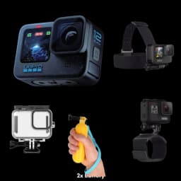 This is an image of GoPro Hero 12 Scuba Combo on rent offerred by SharePal.in