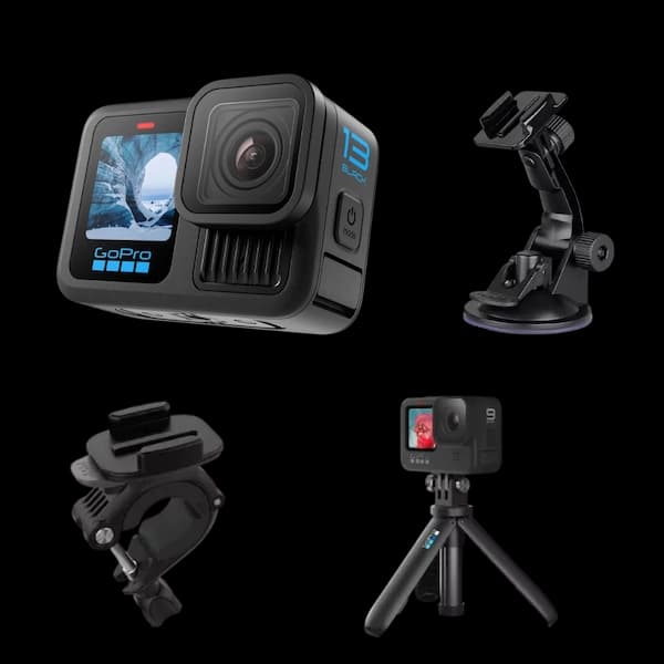 This is an image of GoPro Hero 13 Road Trip Combo on rent offerred by SharePal.in