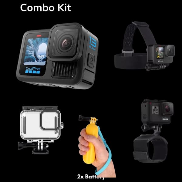 This is an image of GoPro Hero 13 Scuba Combo on rent offerred by SharePal.in