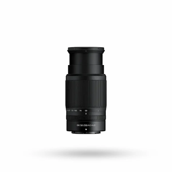 These are product images of Nikkor Z DX 50-250MM on rent by SharePal in Bangalore.