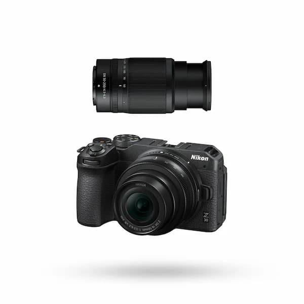 These are product images of Nikon Z30 Camera on rent by SharePal.