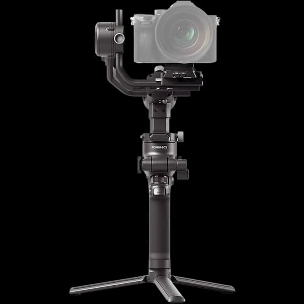 These are product images of DJI RSC2 Gimbal on rent by SharePal in Bangalore.