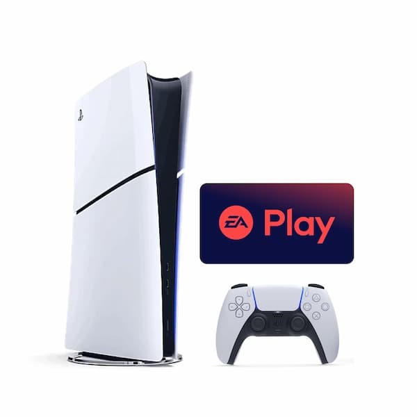 These are product images of Rent PS5 Console with ea play combo w/1 Controller by SharePal.