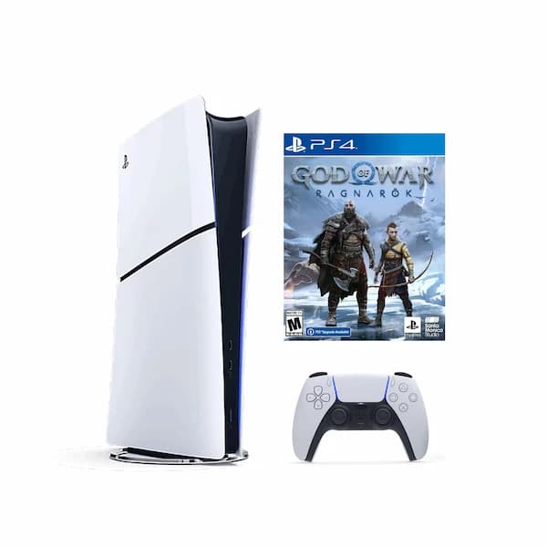 These are product images of Rent PS5 Console with GOD of WAR Ragnarok w/1 Controller by SharePal.