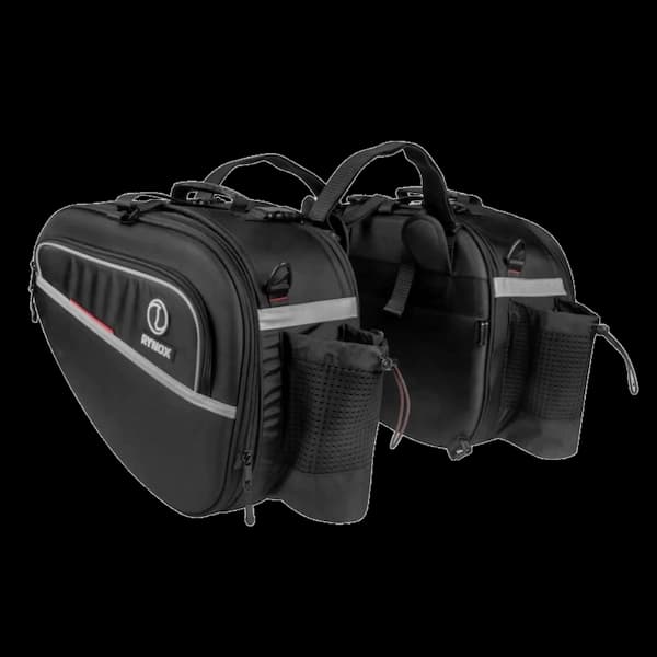 This is an image of Rynox Nomad Saddlebags on rent offered by SharePal.in